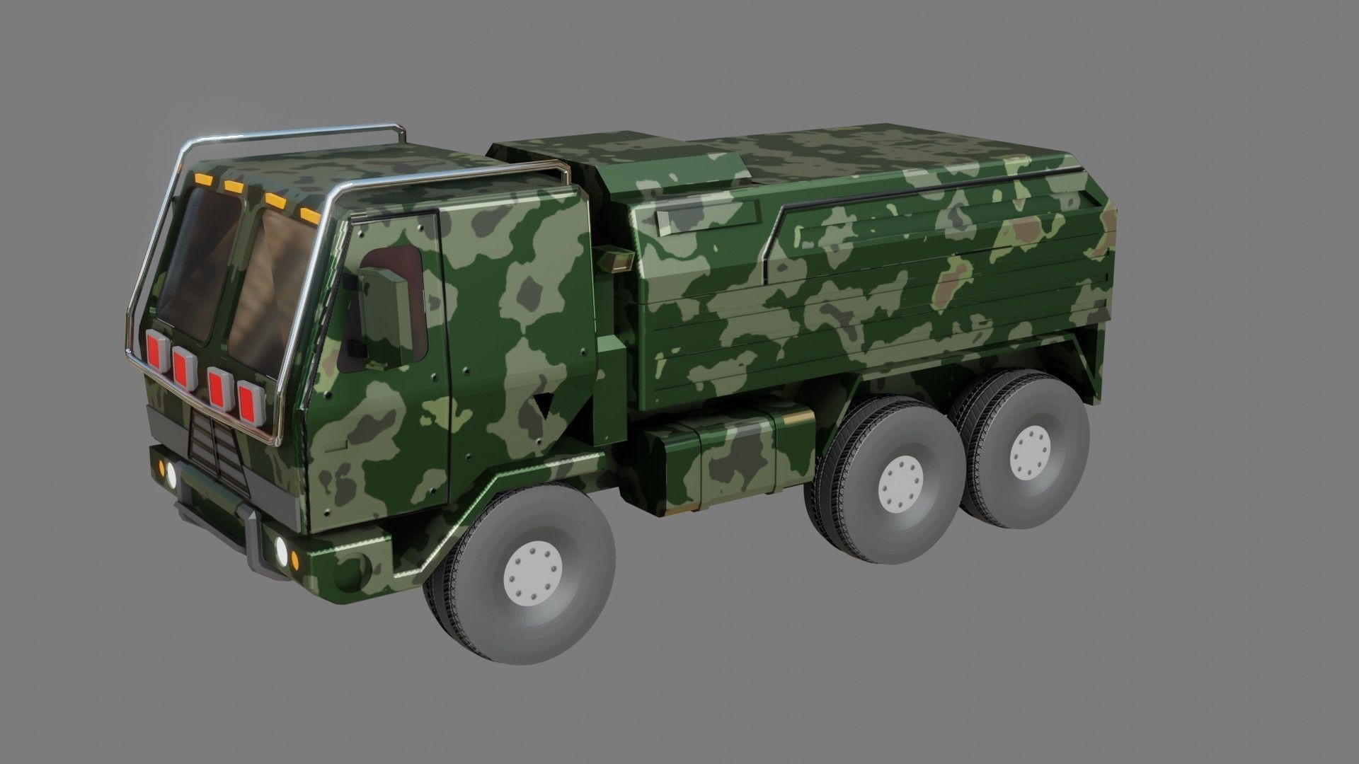  Military Truck - Low poly - PBR - Game ready Low-poly 3D model_7