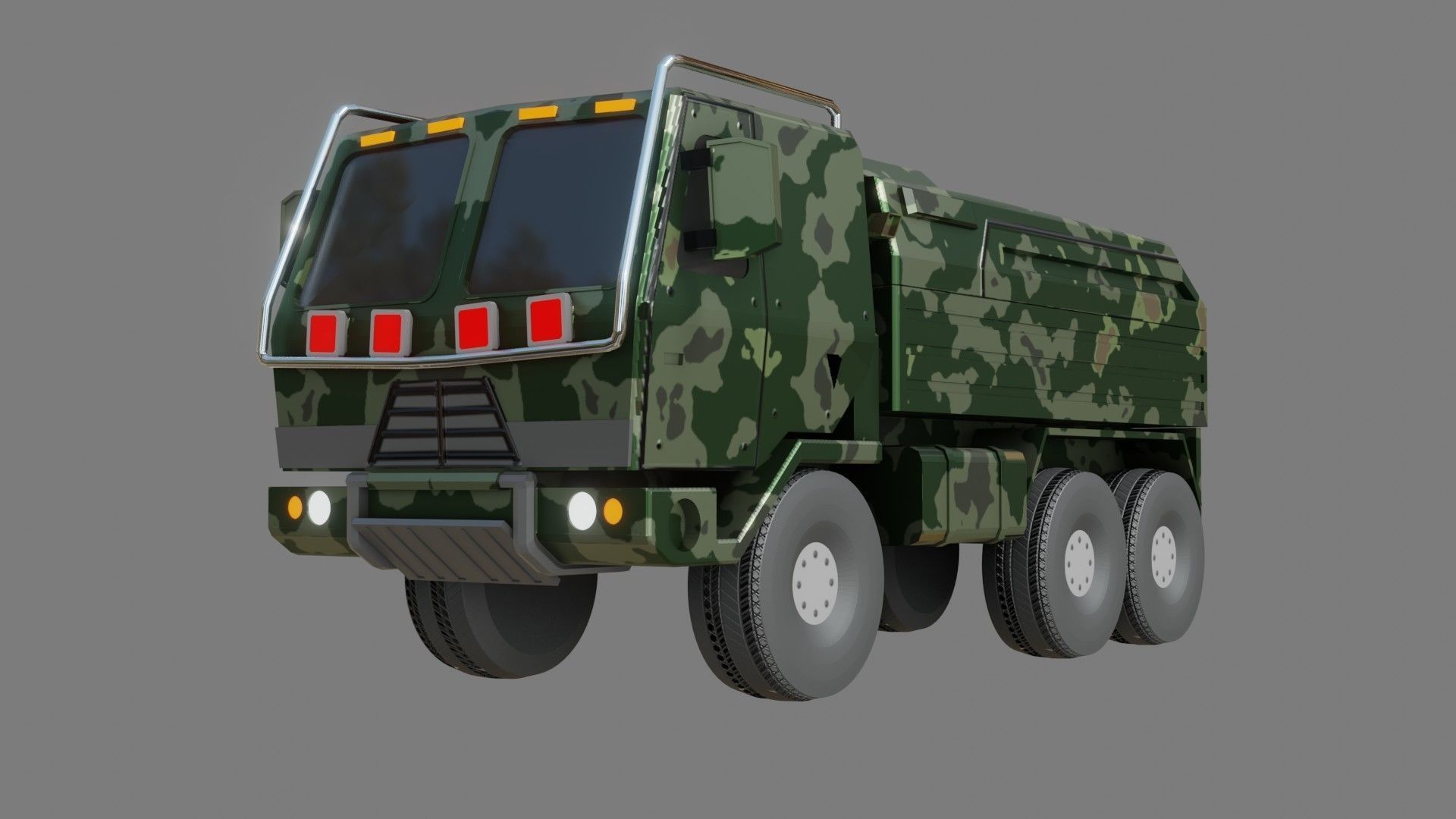  Military Truck - Low poly - PBR - Game ready Low-poly 3D model_8