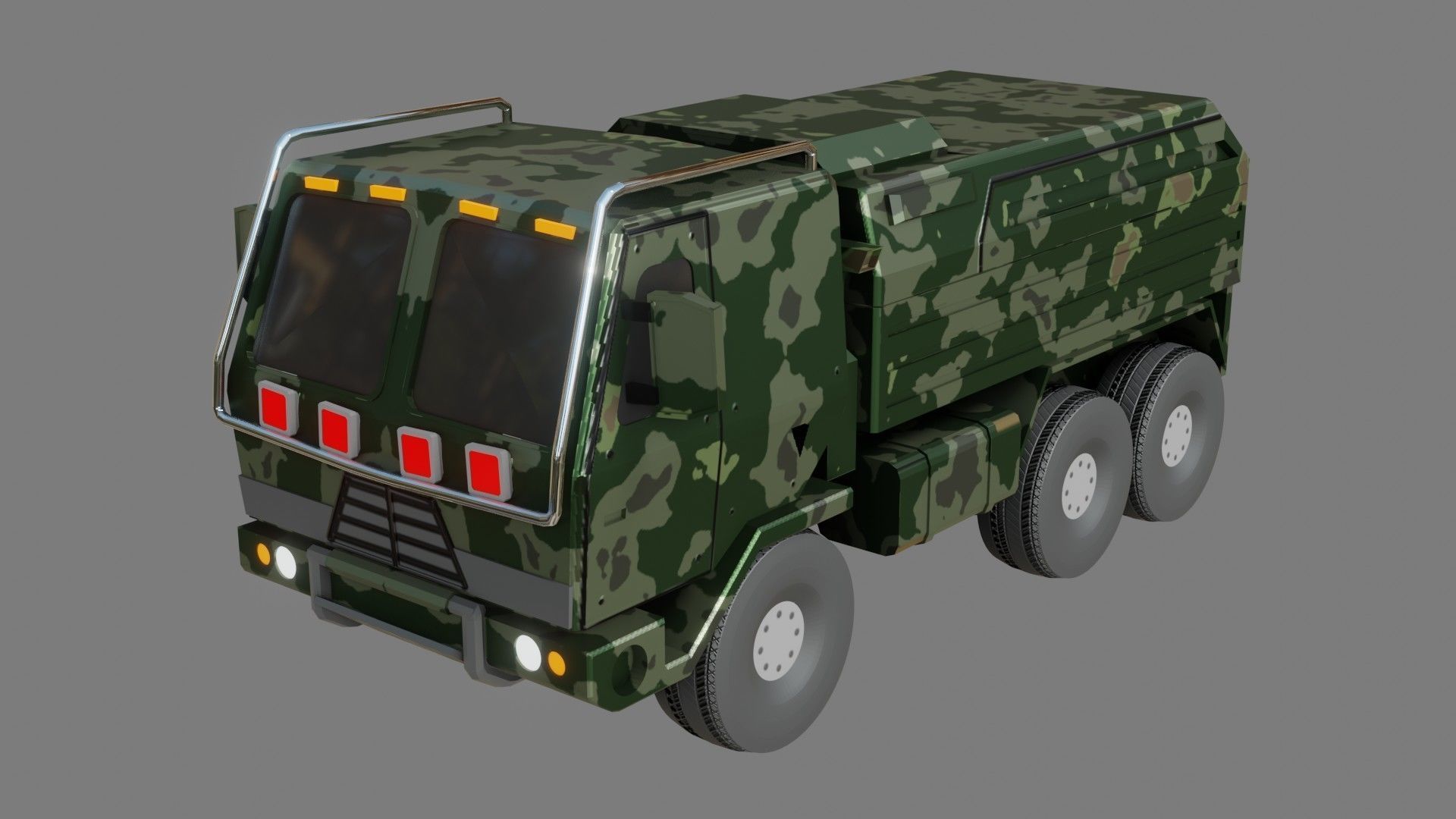  Military Truck - Low poly - PBR - Game ready Low-poly 3D model_9