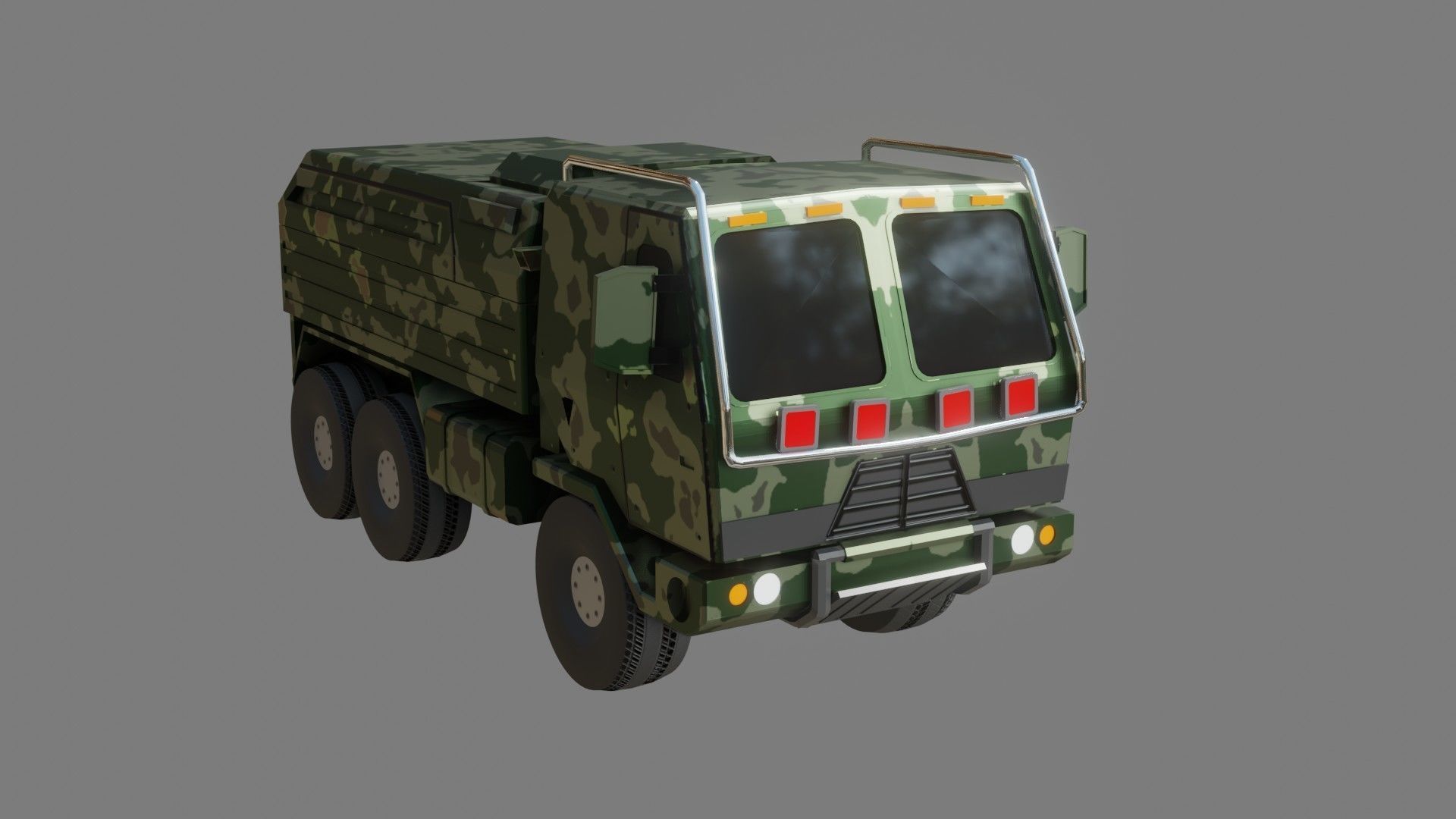  Military Truck - Low poly - PBR - Game ready Low-poly 3D model_2