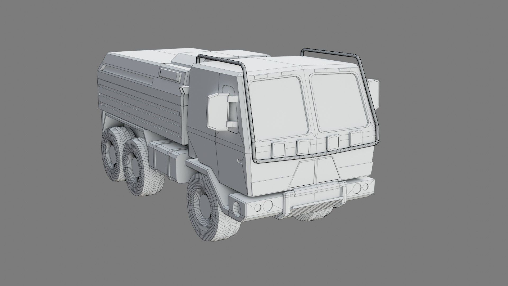  Military Truck - Low poly - PBR - Game ready Low-poly 3D model_12