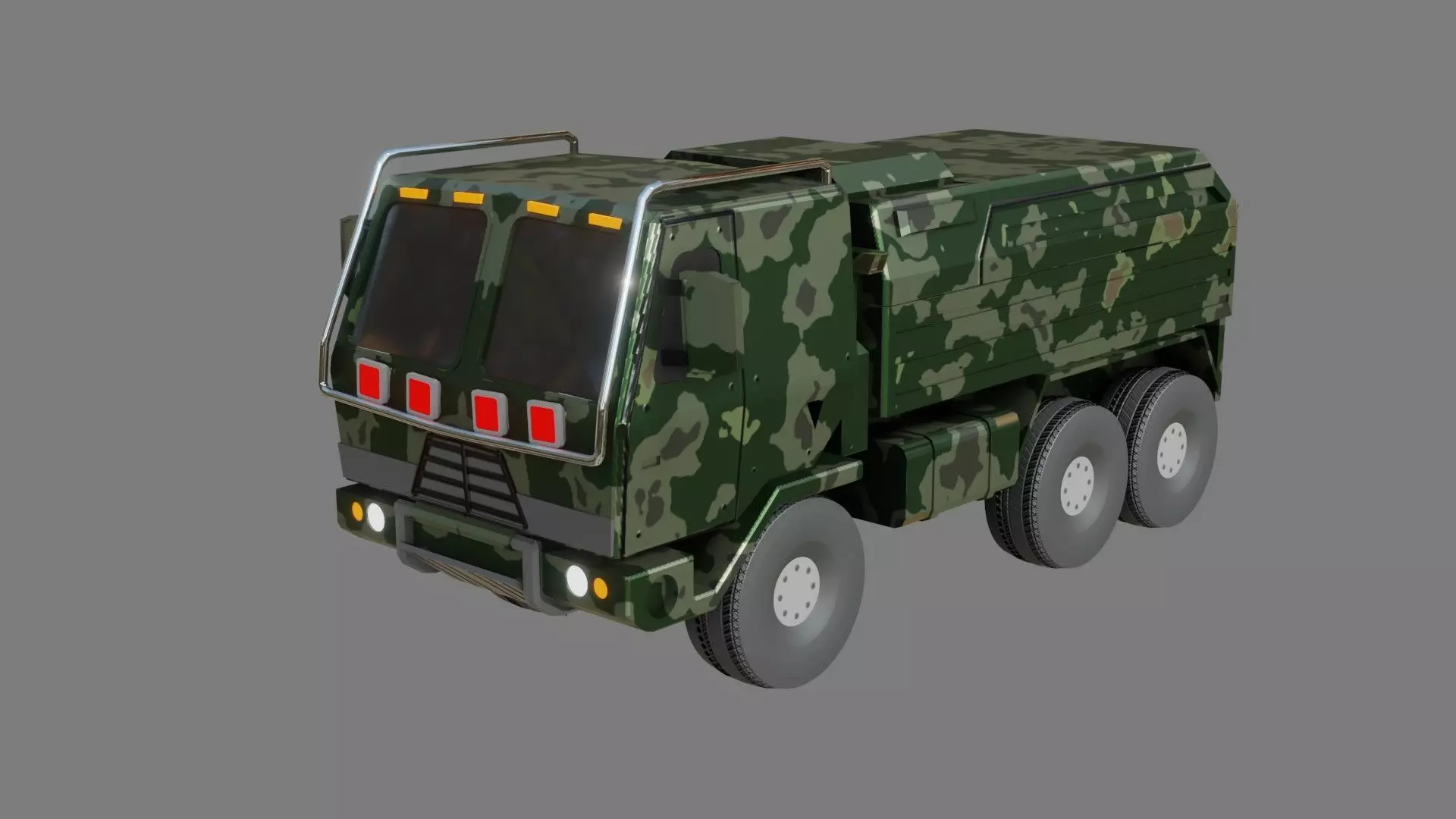  Military Truck - Low poly - PBR - Game ready Low-poly 3D model_0