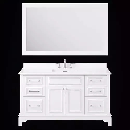 OVE Mara 60 White Vanity 3D model