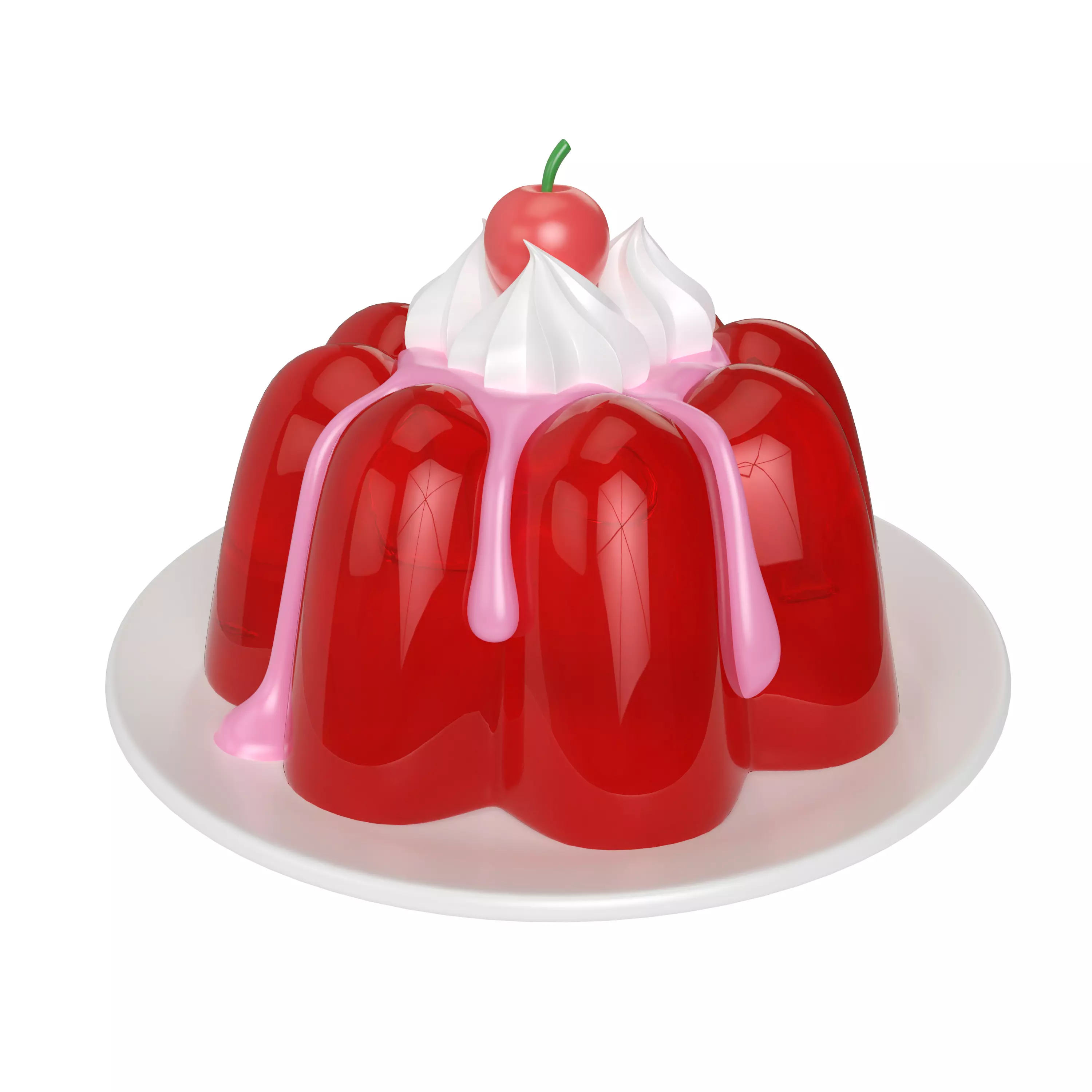 jelly 3D Cartoon Model Low-poly 3D model