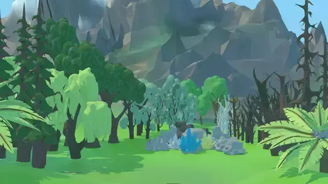 Low-Poly Stylized Nature Pack Free low-poly 3D model