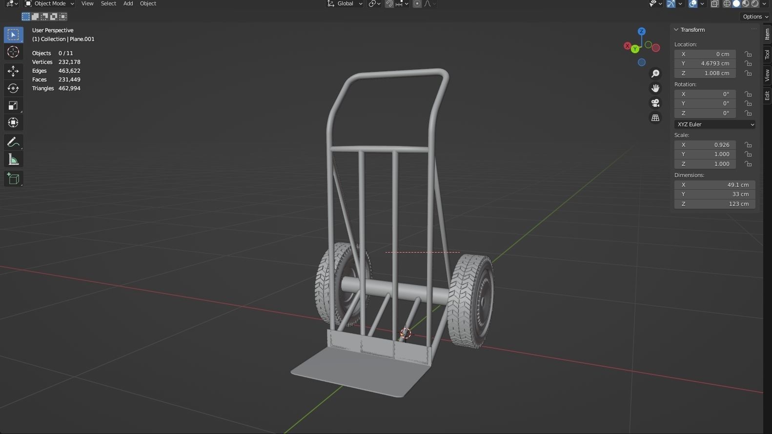 HANDCART 01-RED 3D model_3