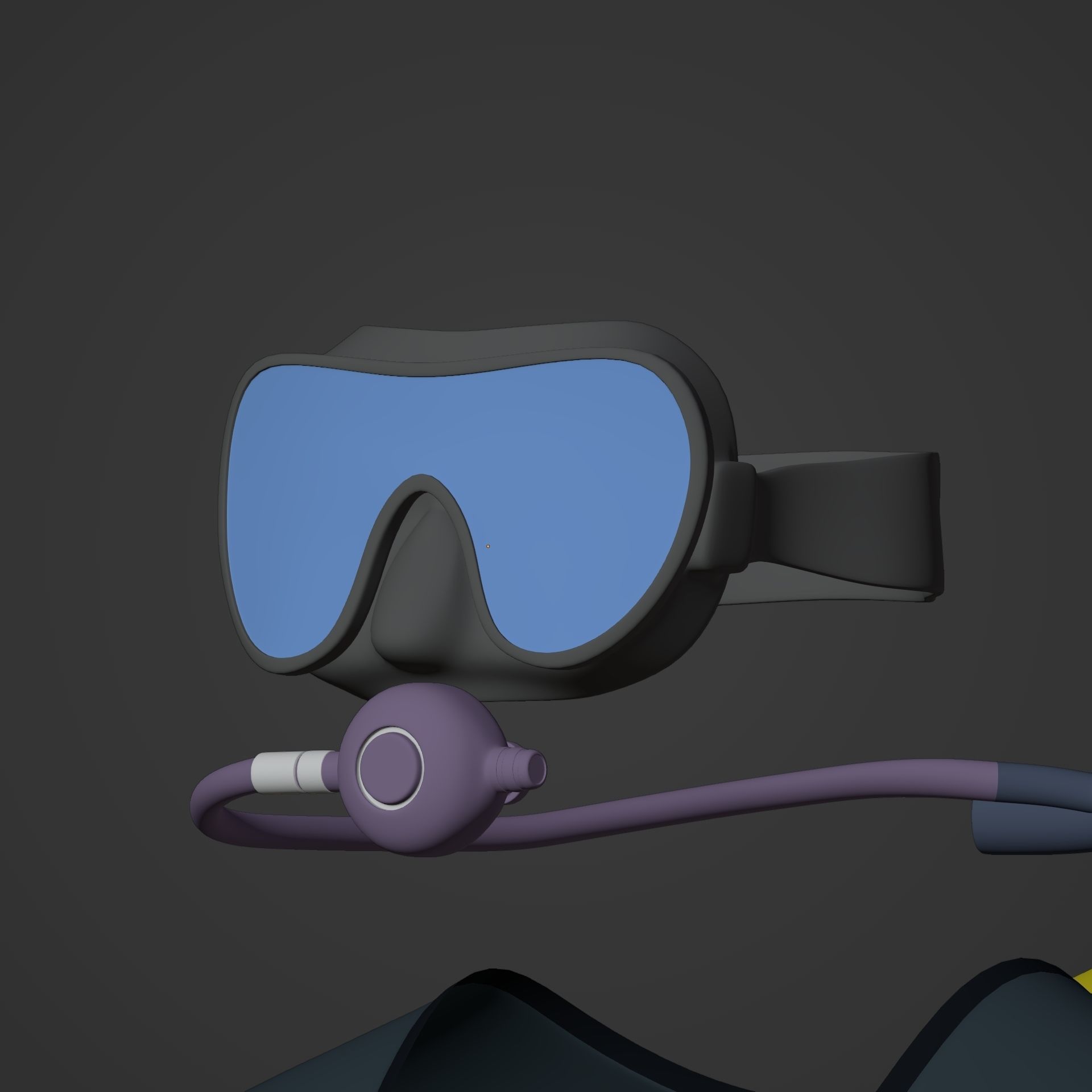 Scuba Diving Equipment Low-poly 3D model_13