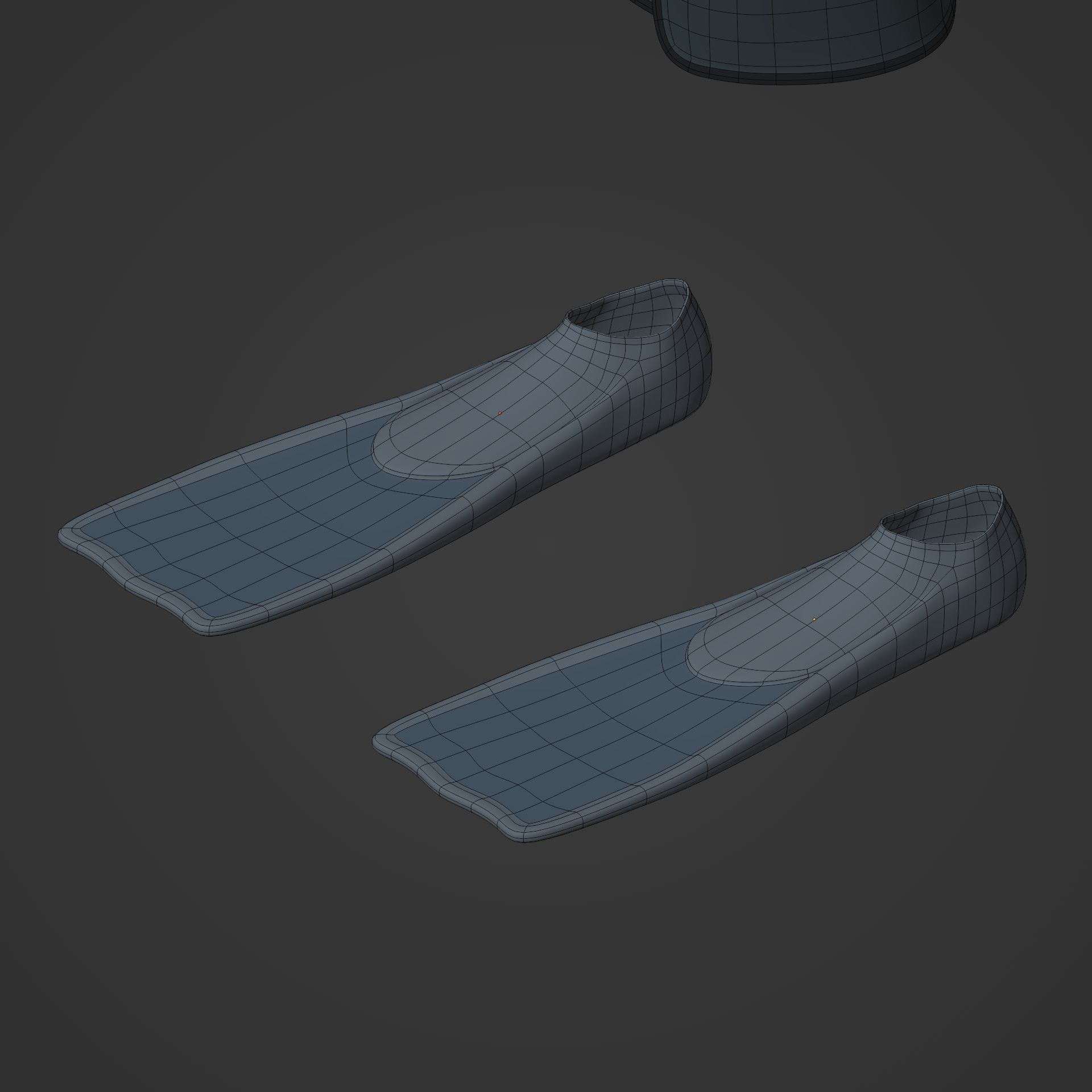 Scuba Diving Equipment Low-poly 3D model_8