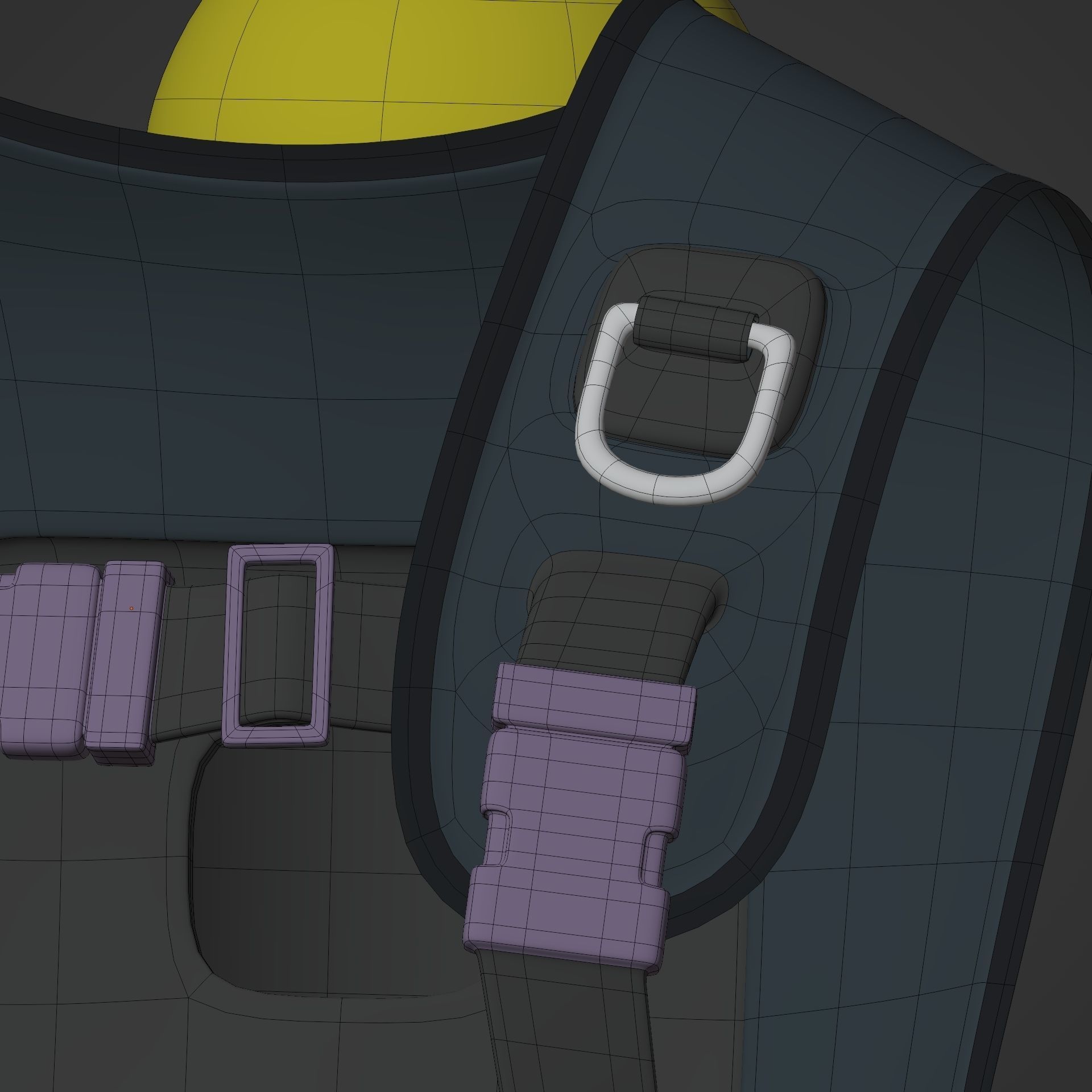 Scuba Diving Equipment Low-poly 3D model_16