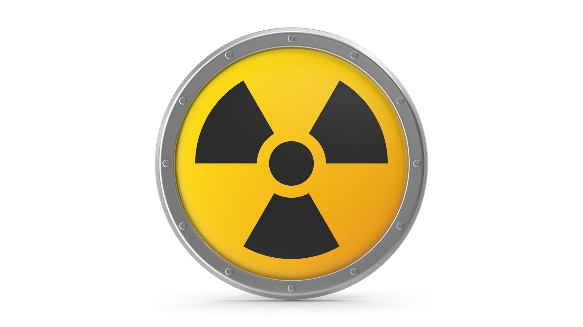 Radiation Symbol Low-poly 3D model_1