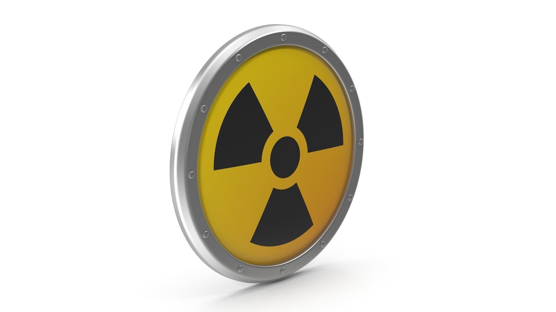 Radiation Symbol Low-poly 3D model_3