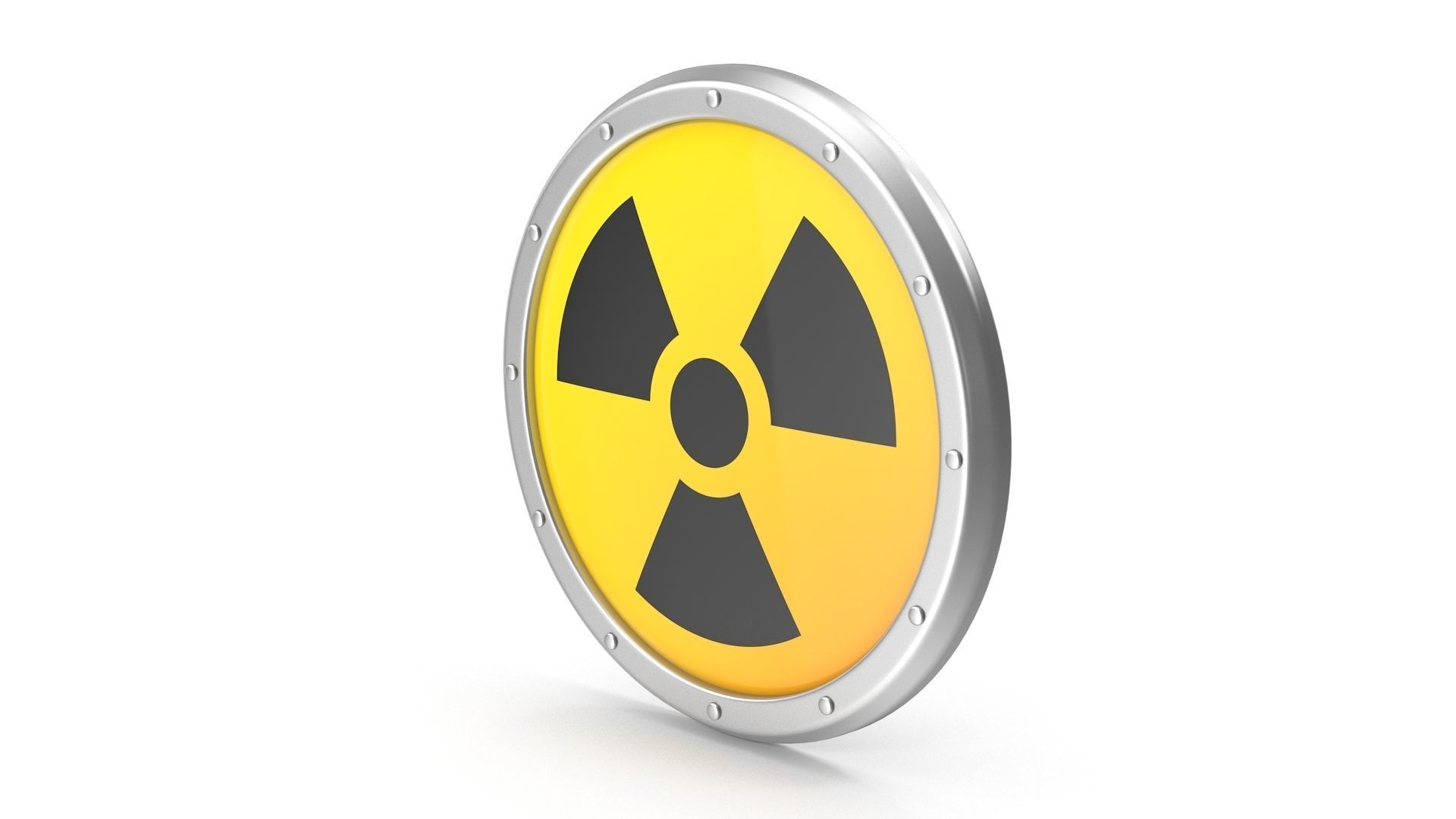 Radiation Symbol Low-poly 3D model_2