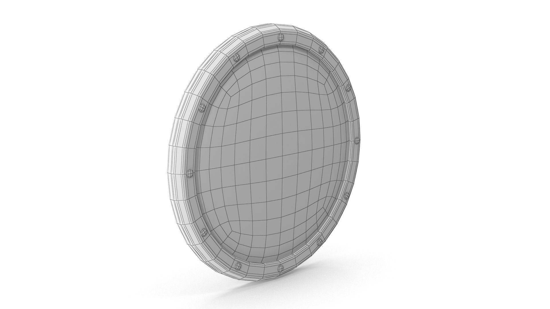 Radiation Symbol Low-poly 3D model_6