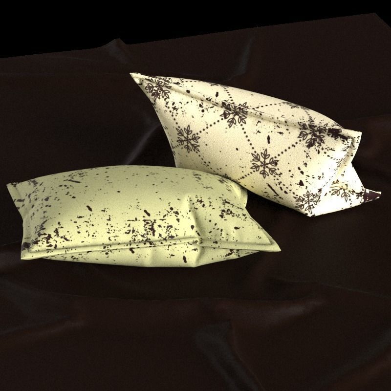 Rectangle pillow 3D model_2