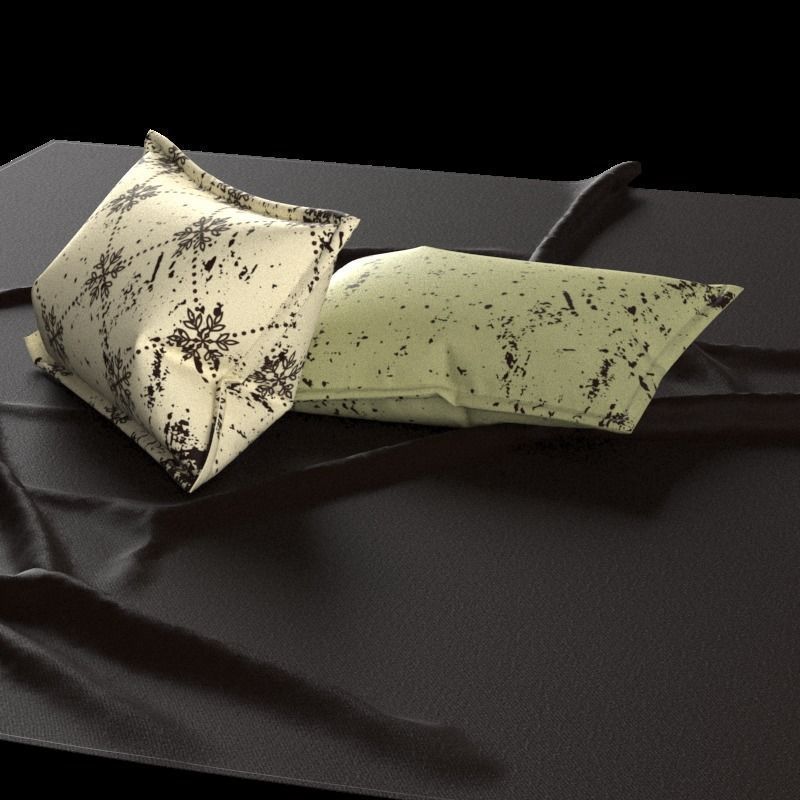 Rectangle pillow 3D model_1