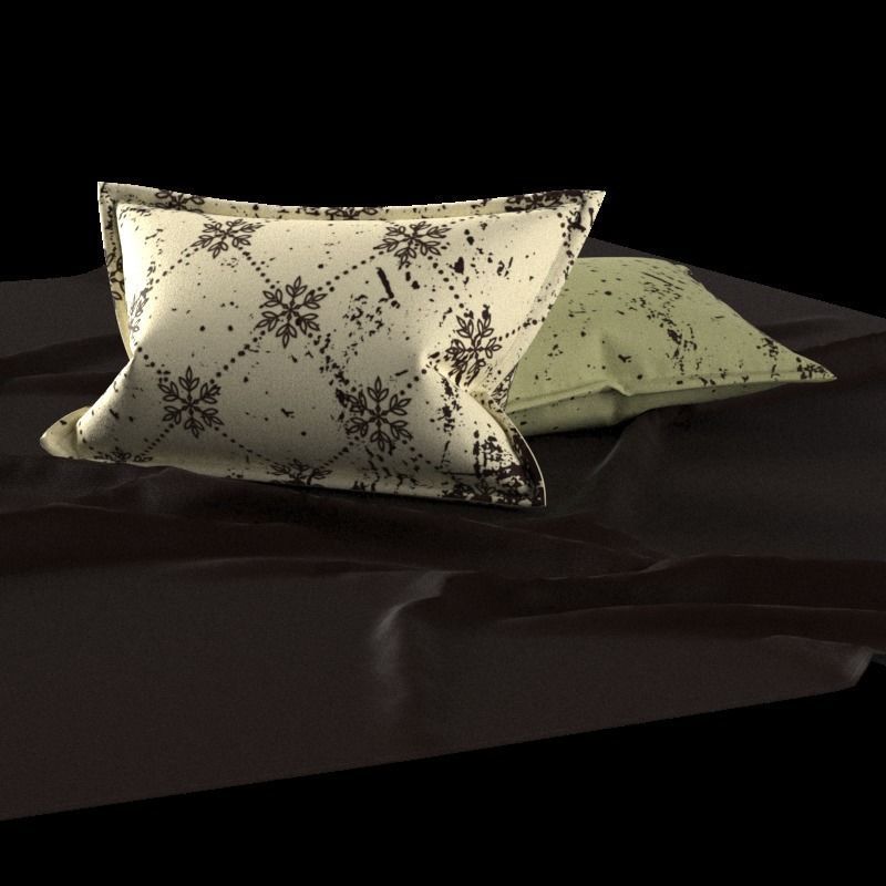 Rectangle pillow 3D model_4