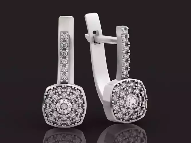 elegant  wedding diamond earrings  halo