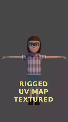 Stylized boy character