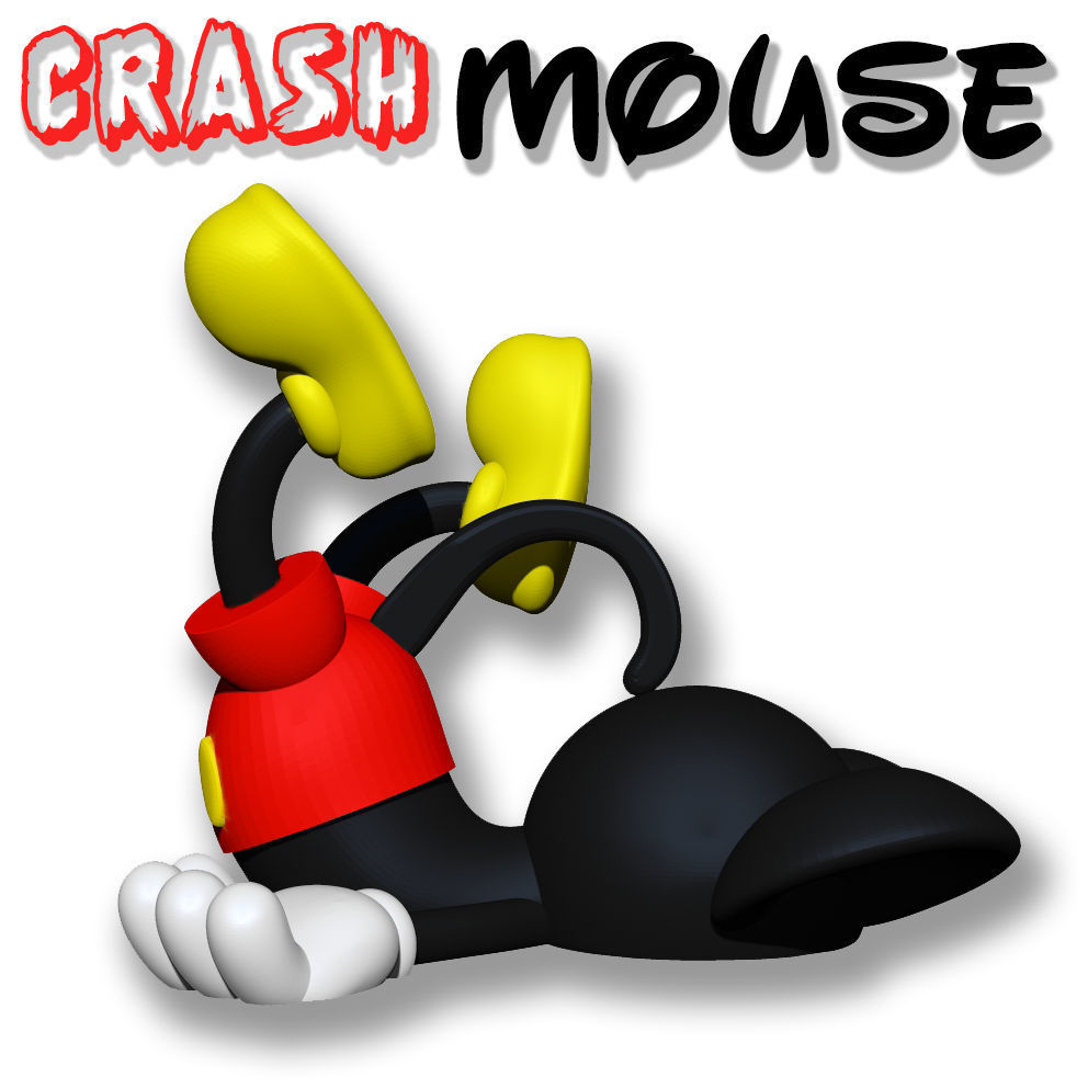 Crash Mouse 3D print model_4