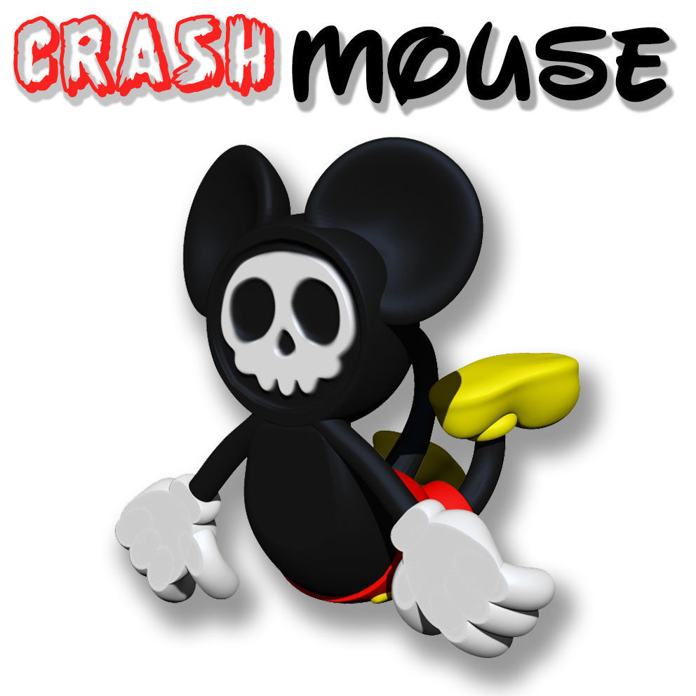Crash Mouse 3D print model_2