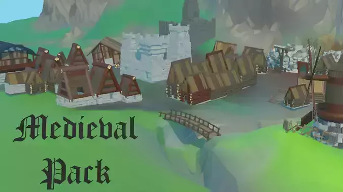 Low-Poly Stylized Building Pack