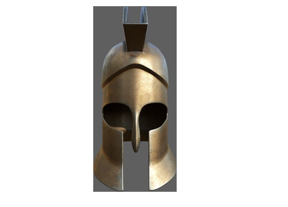 Roman Soldier Helmet Low-poly 3D model_5