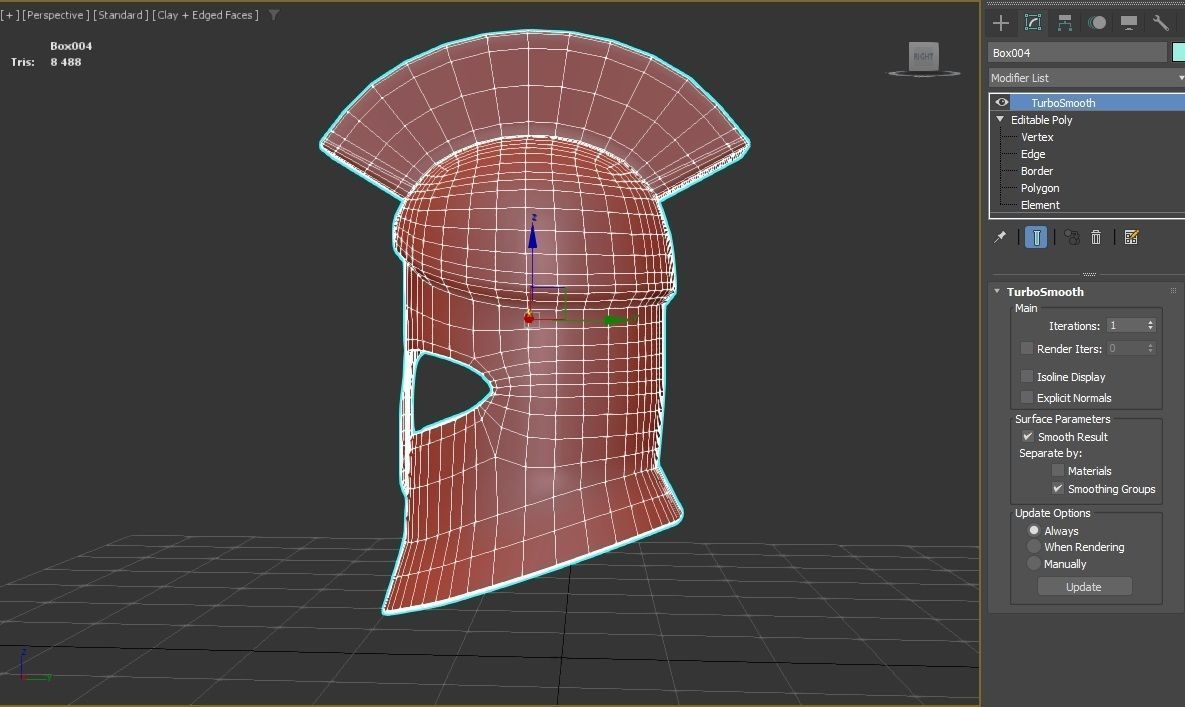 Roman Soldier Helmet Low-poly 3D model_7