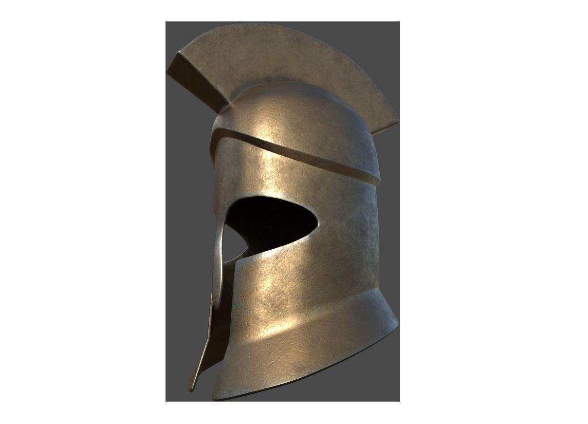 Roman Soldier Helmet Low-poly 3D model_4