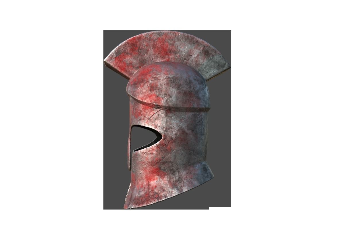Roman Soldier Helmet Low-poly 3D model_1
