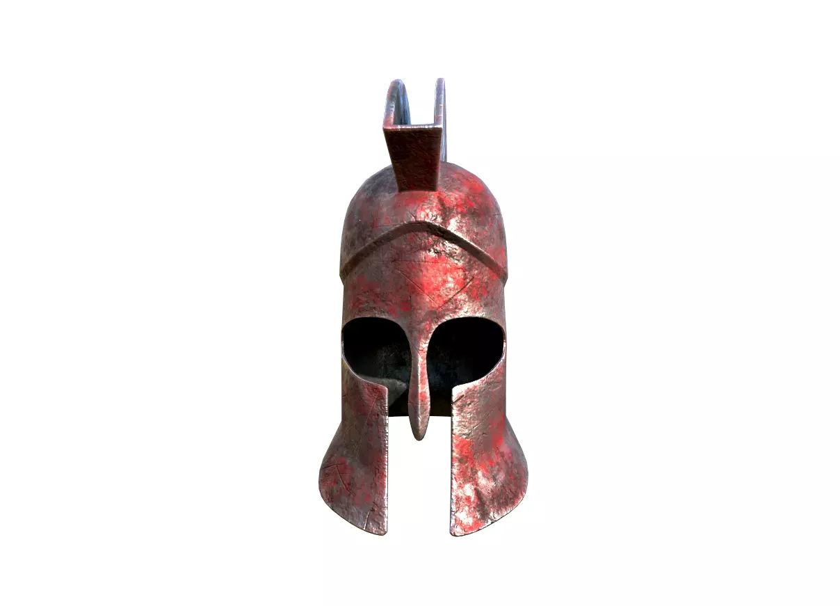 Roman Soldier Helmet Low-poly 3D model_0