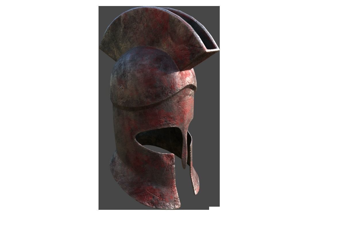Roman Soldier Helmet Low-poly 3D model_2