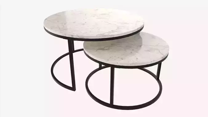 Marble Texture Coffee Table 2 in 1