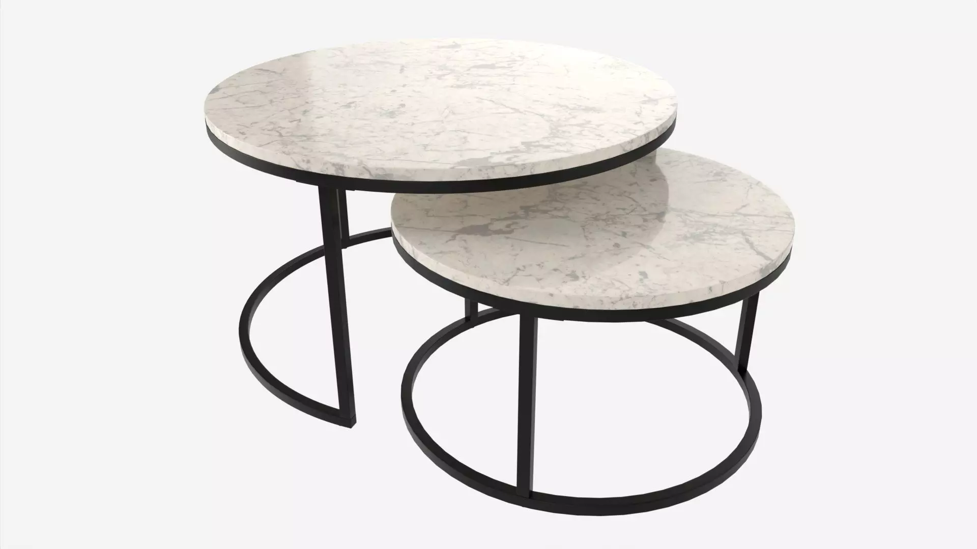 Marble Texture Coffee Table 2 in 1 3D model