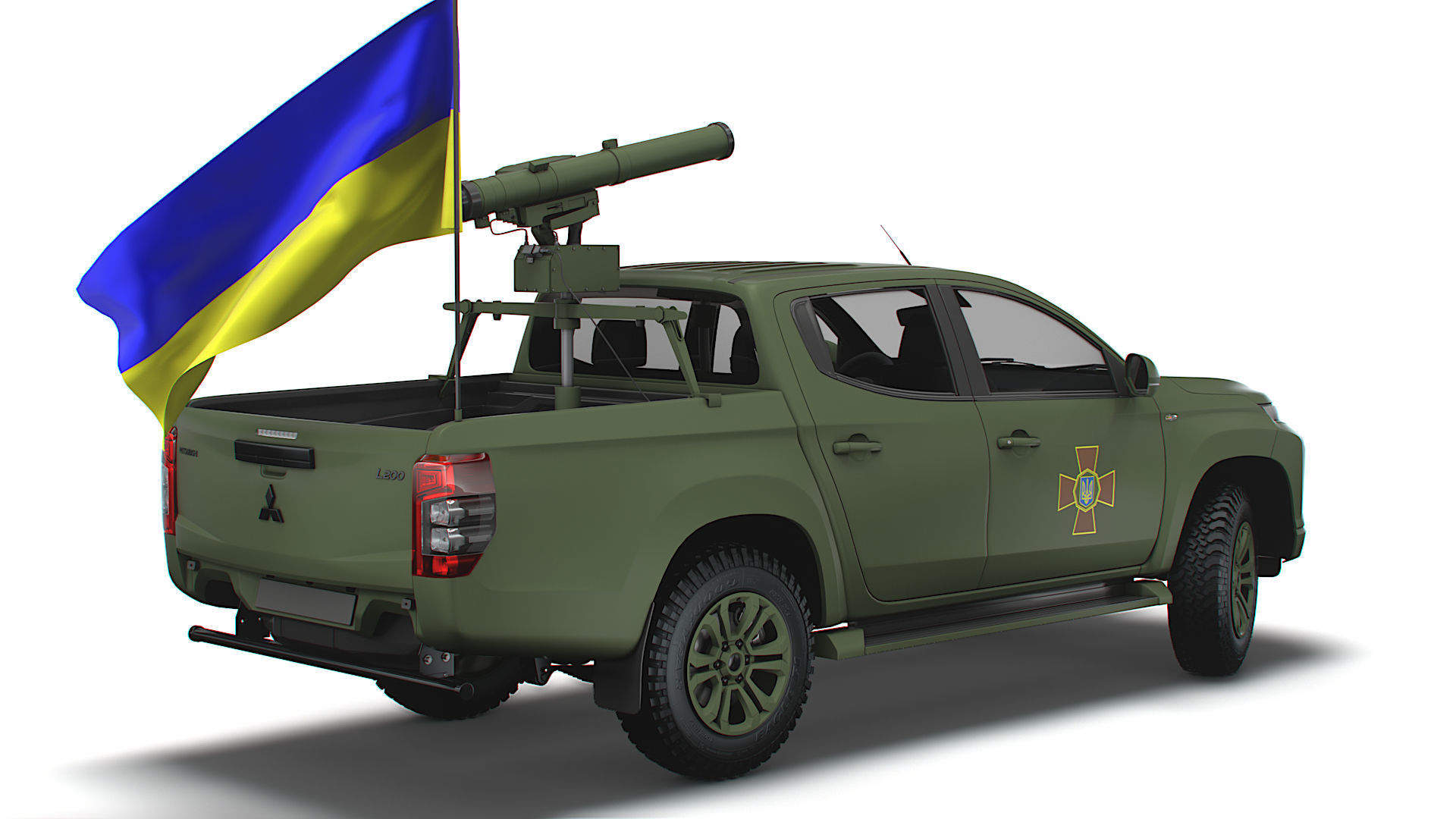 Mitsubishi L200 ATGM Stugna P 2022 3D model_2