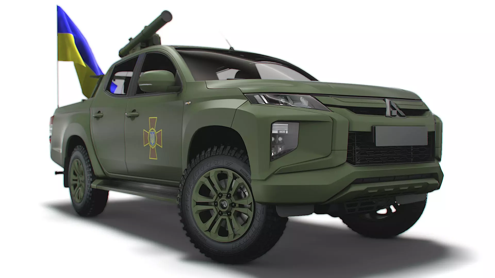Mitsubishi L200 ATGM Stugna P 2022 3D model_0