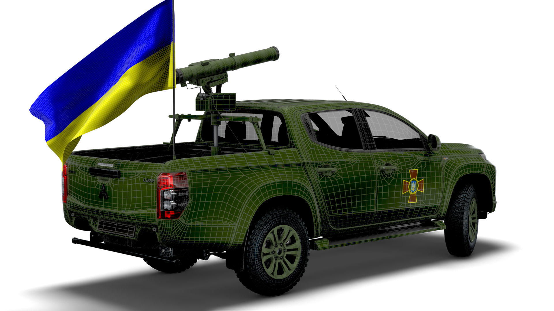 Mitsubishi L200 ATGM Stugna P 2022 3D model_14