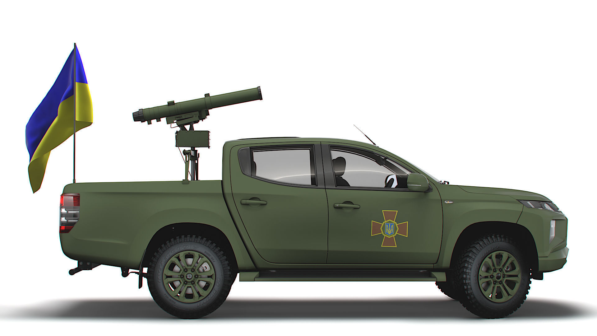 Mitsubishi L200 ATGM Stugna P 2022 3D model_1