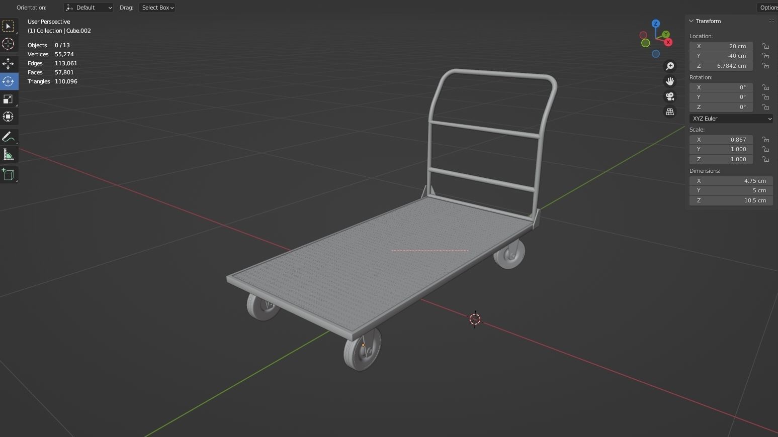 HANDCART 02-WHITE 3D model_2