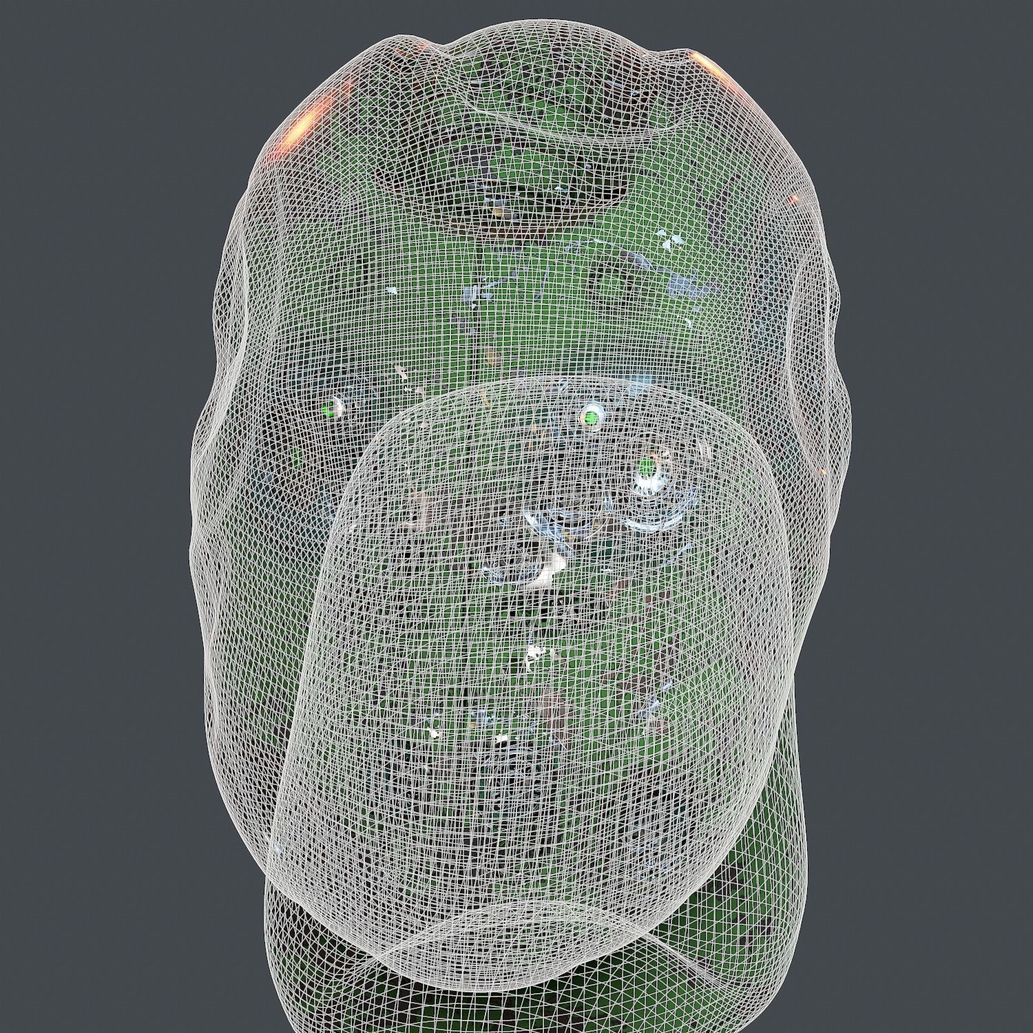 Gas mask helmet 3d model scifi Low-poly  Low-poly 3D model_7