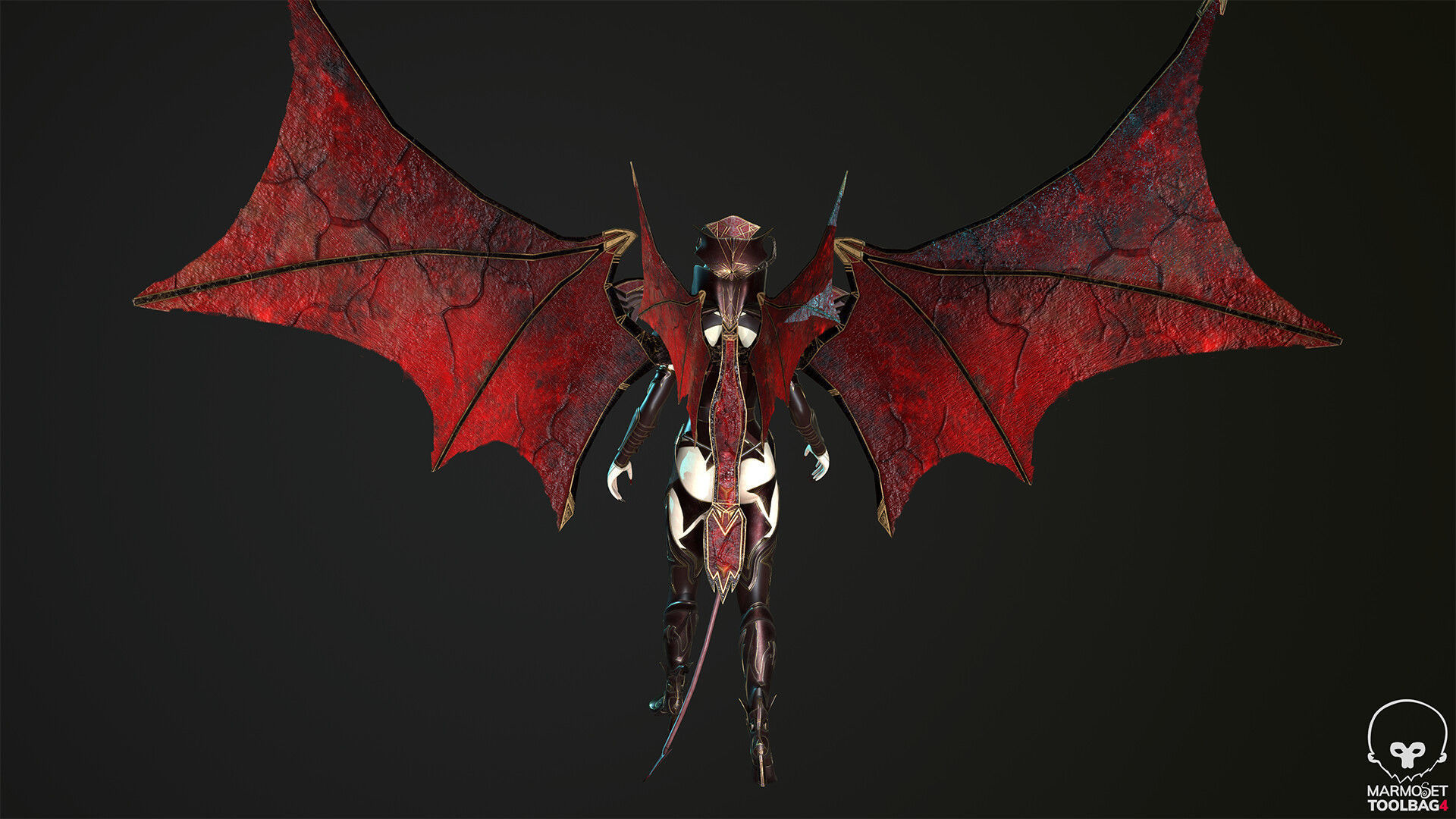 Succubus Low-poly 3D model_14