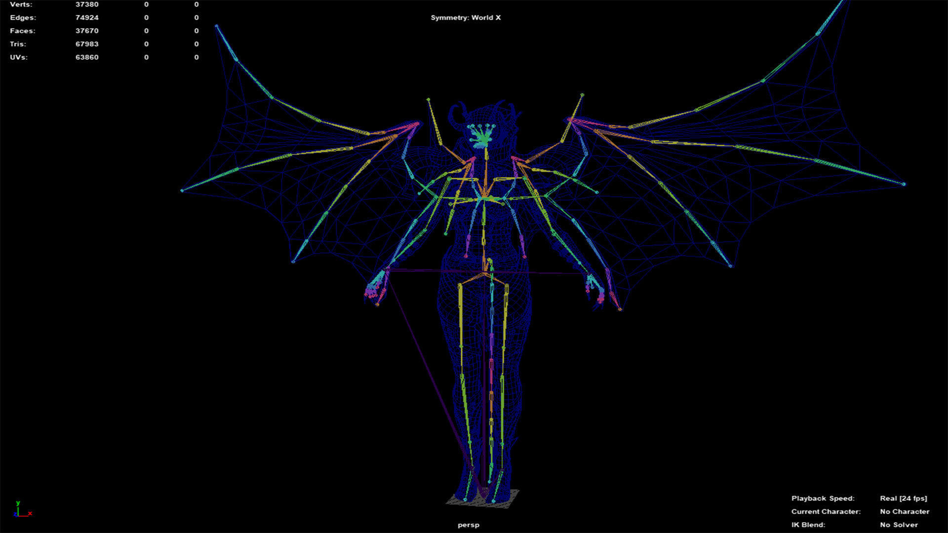 Succubus Low-poly 3D model_15