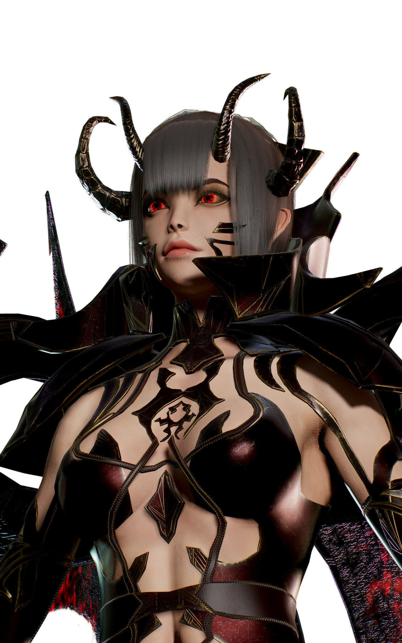 Succubus Low-poly 3D model_6