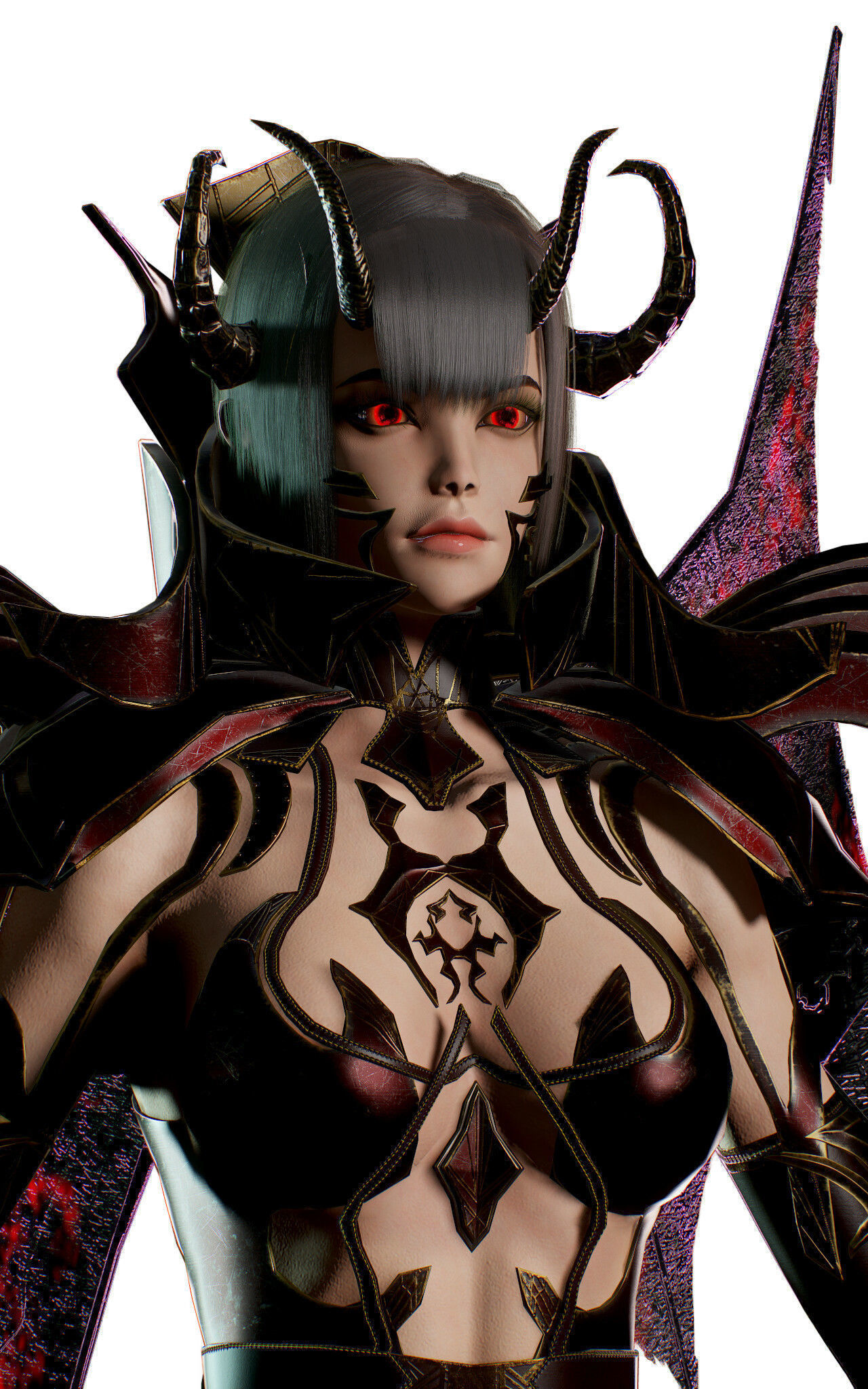 Succubus Low-poly 3D model_5