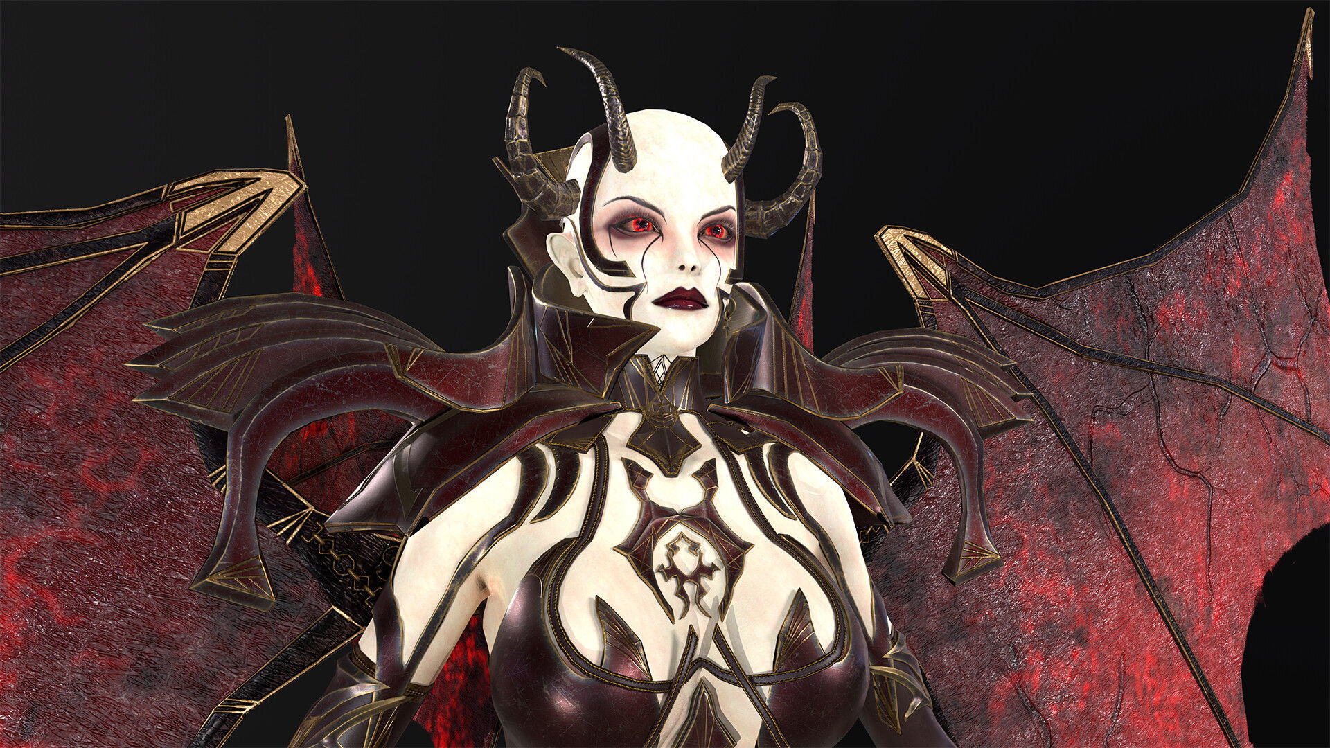 Succubus Low-poly 3D model_9