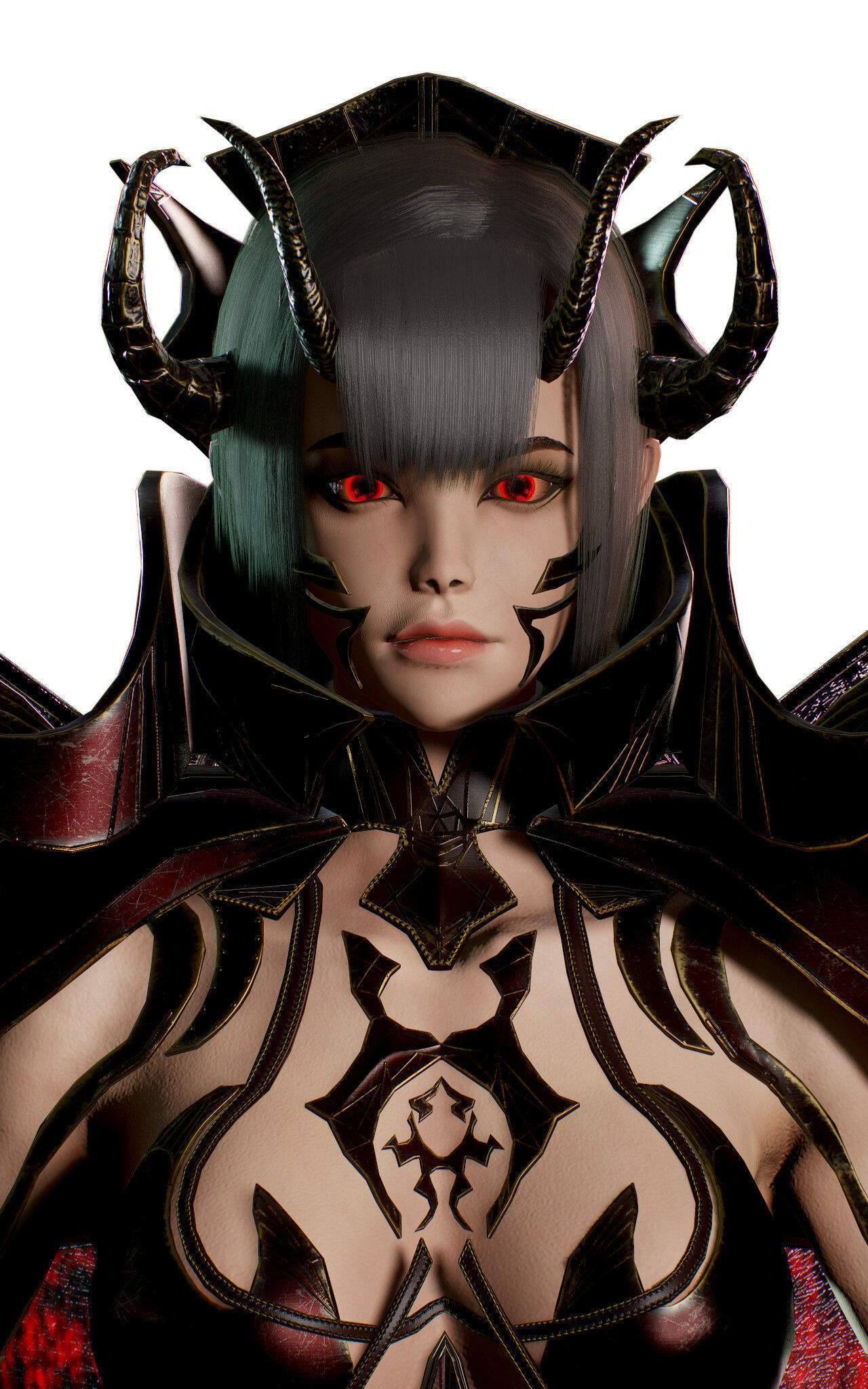 Succubus Low-poly 3D model_7