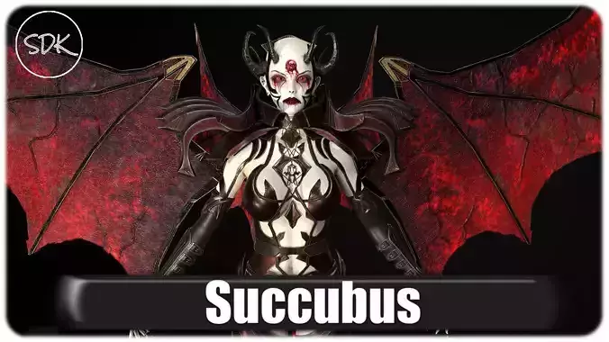 Succubus Low-poly 3D model