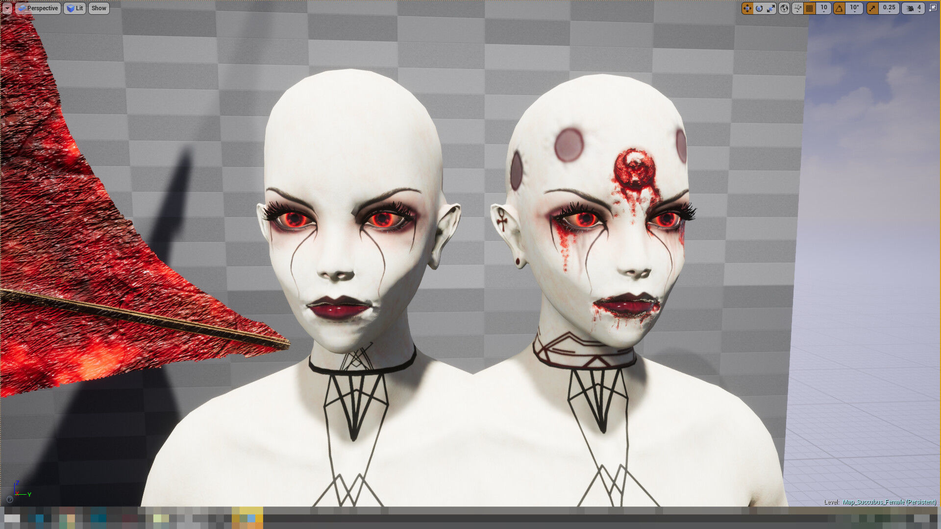 Succubus Low-poly 3D model_17