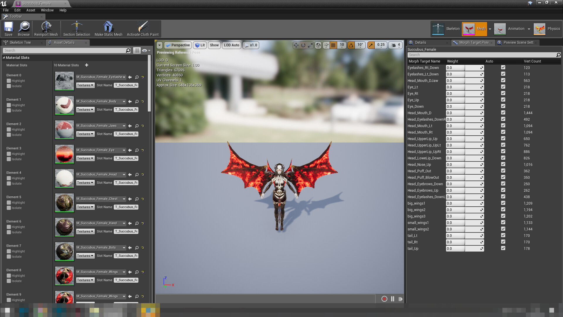 Succubus Low-poly 3D model_19