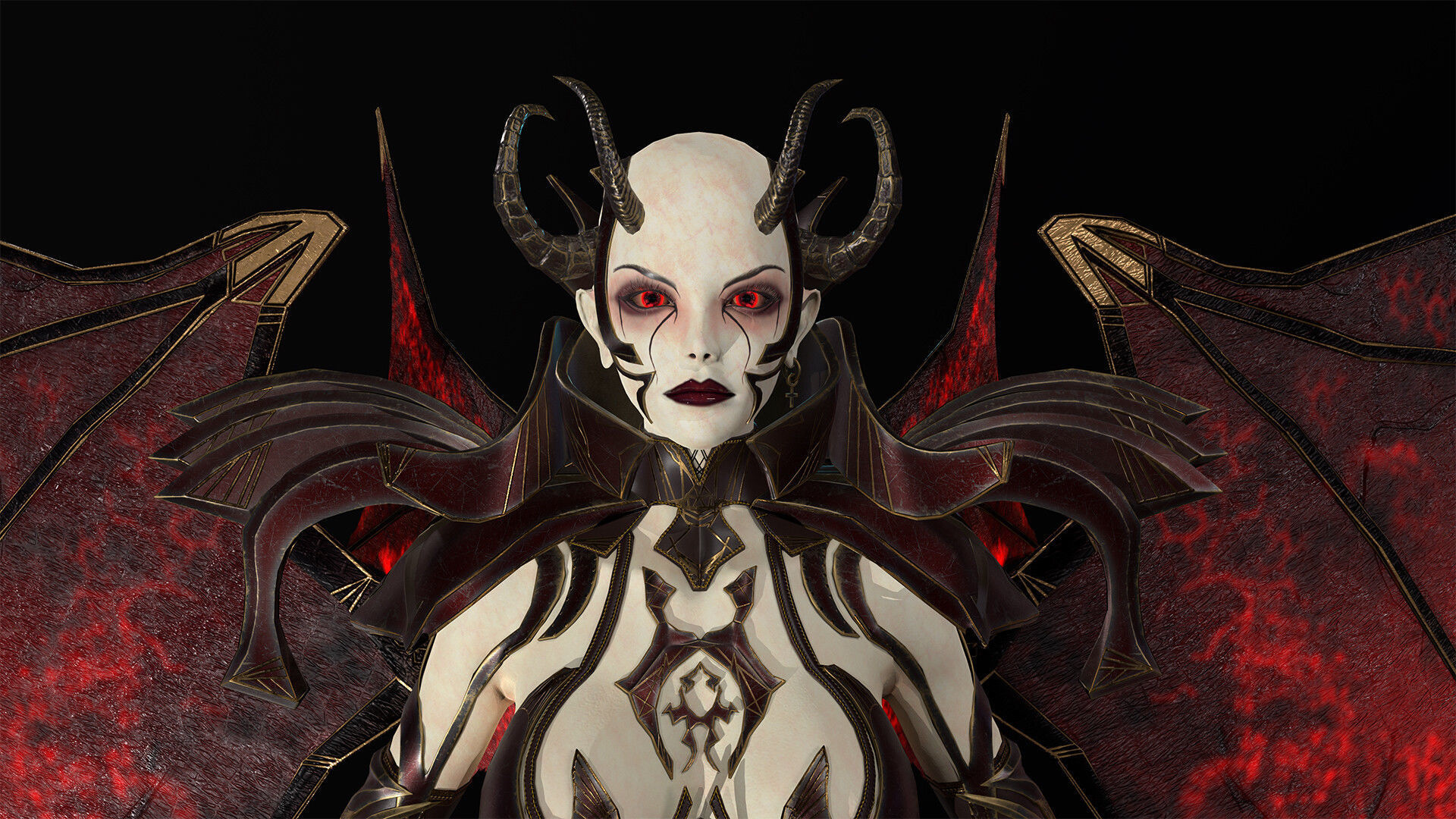 Succubus Low-poly 3D model_10