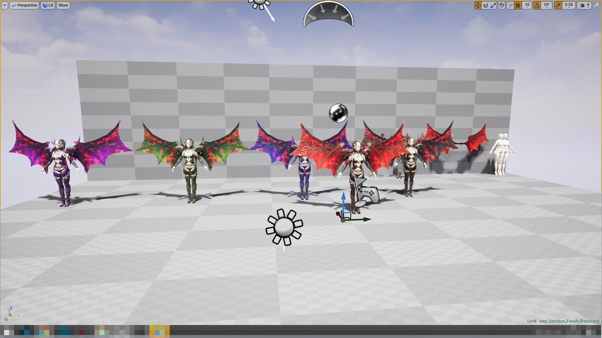 Succubus Low-poly 3D model_21